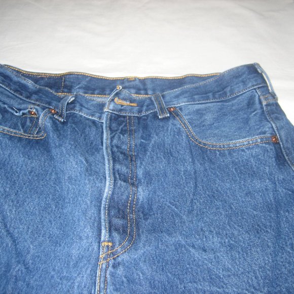 LEVIS 501 STRAIGHT FIT JEANS 34X32 LIKE NEW - Picture 2 of 6